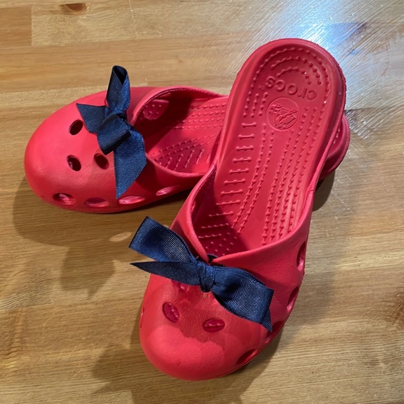 CROCS Shoes - Crocs slip on sandal with ribbon bow breathable comfort shoe